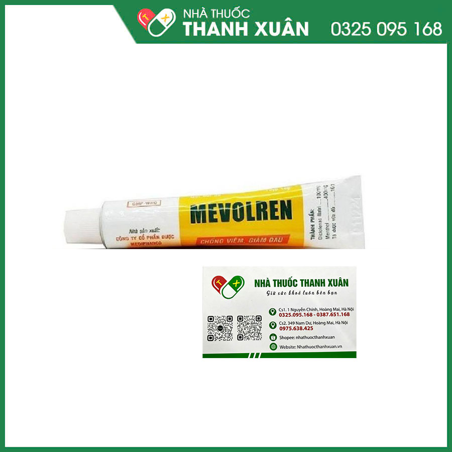 Mevolren thuốc bôi da chống viêm giảm đau trong các trường hợp viêm khớp, bong gân, trật khớp